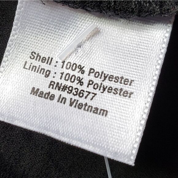 🔺️ANA Black Crinkled Semi Sheer Vneck Short Sleeve Top Small - Picture 9 of 9